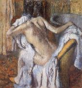 Germain Hilaire Edgard Degas, After the Bath,Woman Drying Herself